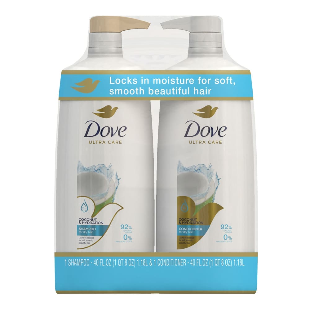 Dove Ultra Care Coconut & Hydration Shampoo and Conditioner For Dry Hair 2 pk./40 oz. - Home/Health & Beauty/Hair Care/Shampoo/ - Dove