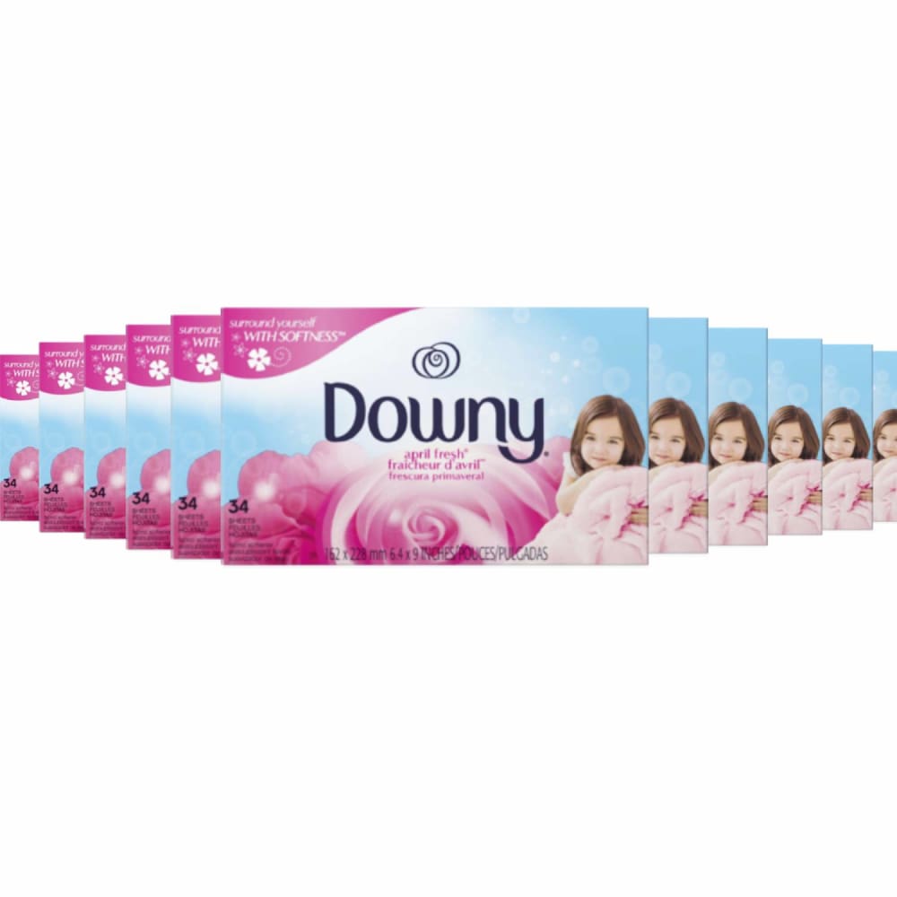 Downy April Fresh Fabric Softener Dryer Sheets 34 Count - 12 Pack - Laundry - Downy