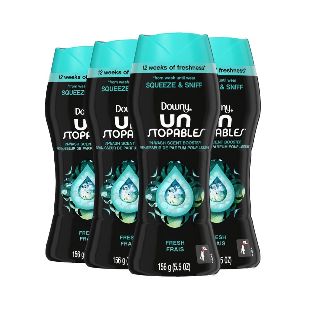 Downy Unstopables In-Wash Scent Booster Beads Fresh Scent 5.5 oz - 4 Pack - Laundry - Downy