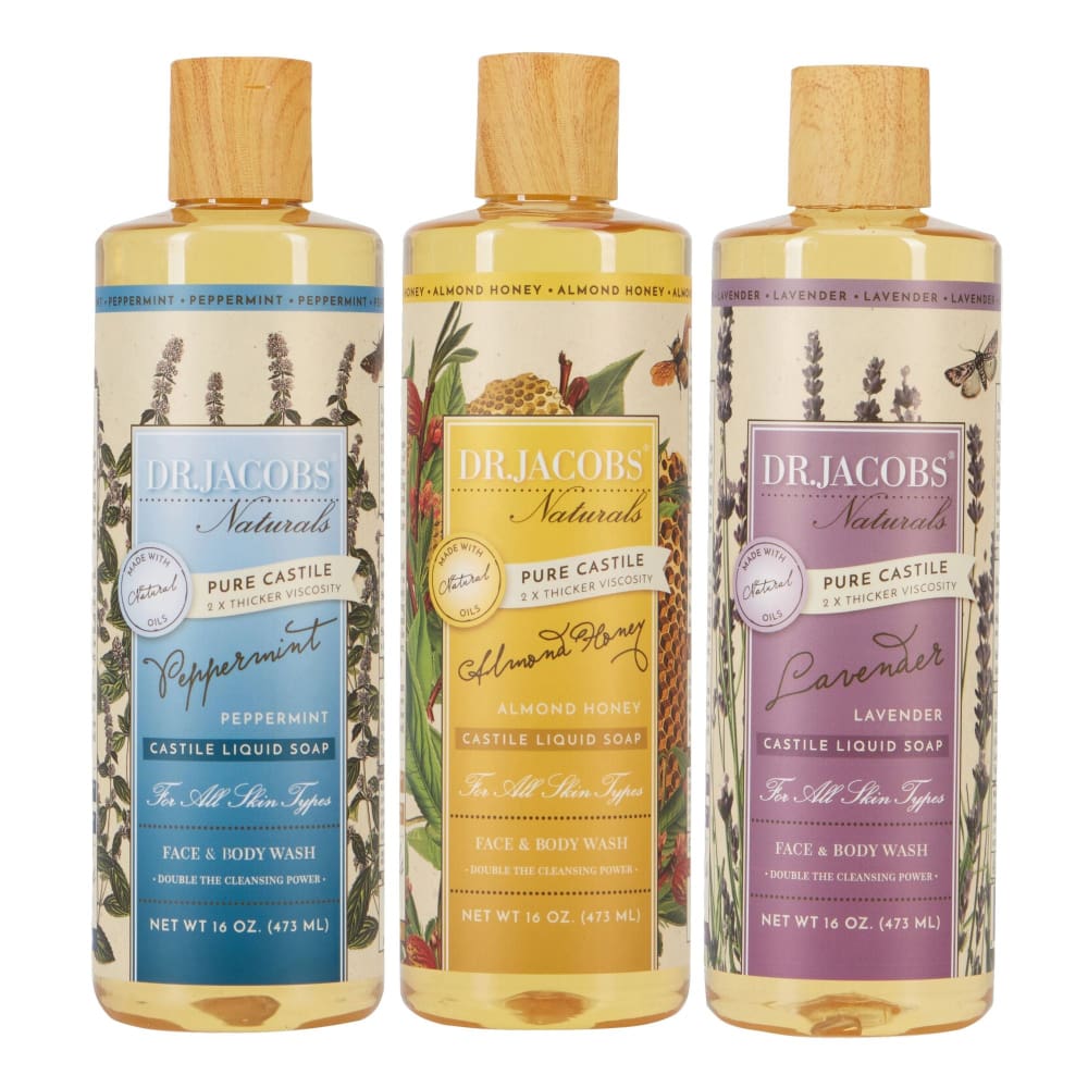 Dr Jacobs Naturals Castile Soap 3 pk./16 oz. PP/AH/LA - Dr
