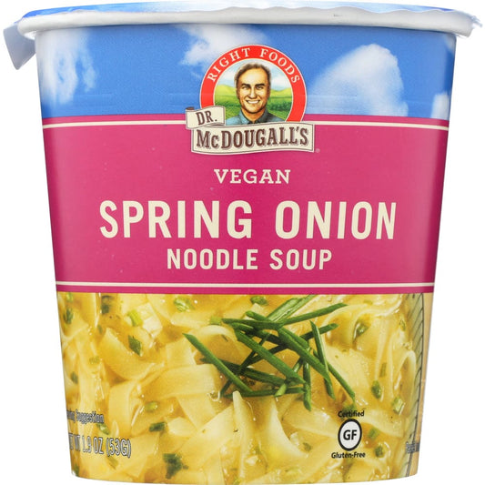 DR. MCDOUGALL’S: Spring Onion Vegan Noodle Soup Big Cup 1.9 oz (Pack of 5) - DR MCDOUGALLS