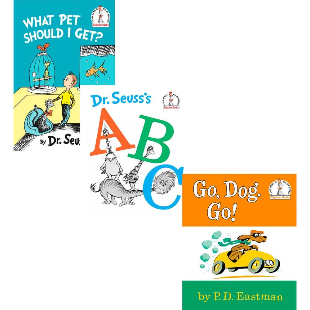 Dr. Seuss 3 pack: What Pet Should I Get?; Dr. Seuss’s ABC; Go Dog. Go! - Kids Books - Dr.
