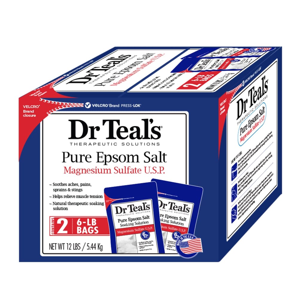 Dr. Teal’s Pure Epsom Salt 2 pk./6 lbs. - Home/Grocery Household & Pet/Canned & Packaged Food/Baking & Cooking Needs/Herbs Spices &