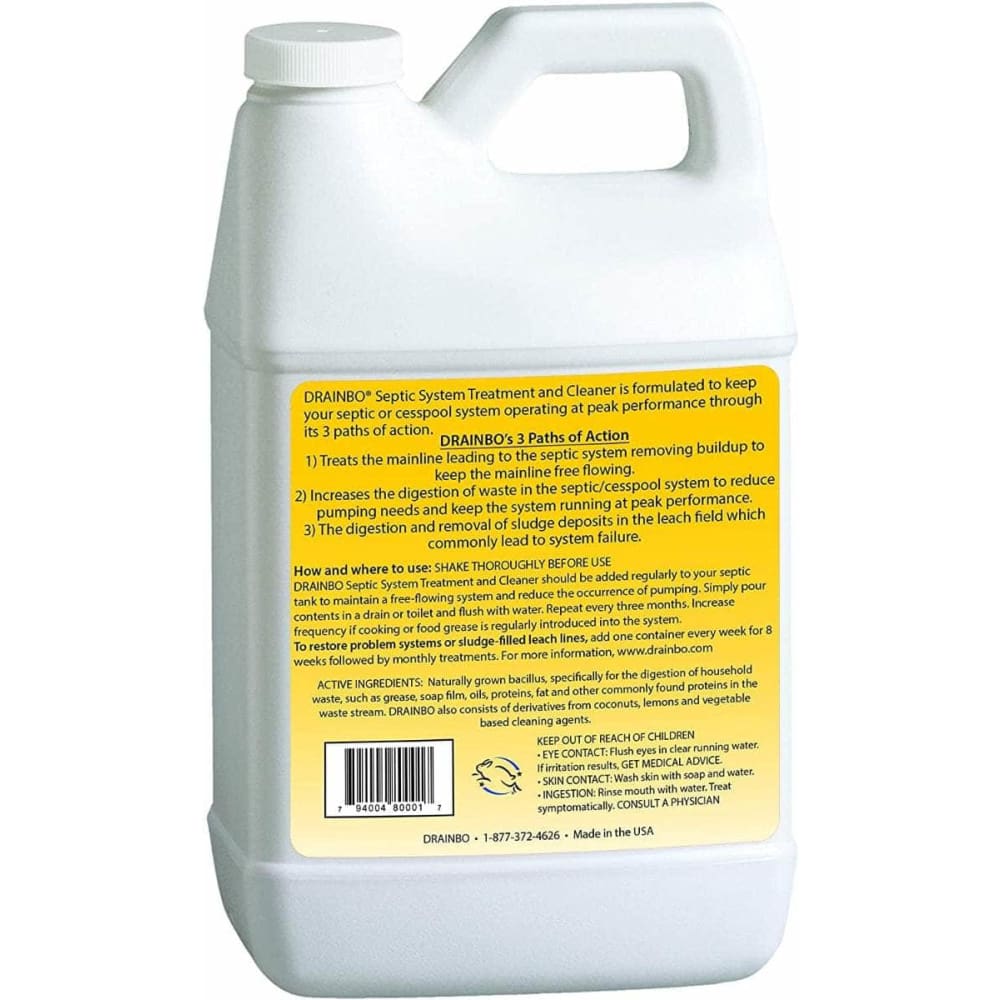 DRAINBO Home Products > Household Products DRAINBO: Septic System Treatment And Cleaner, 64 fo