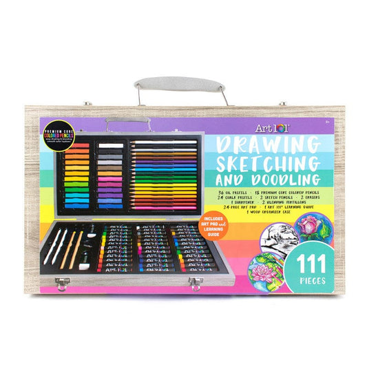 Drawing Sketching & Doodle Art Set Wood - Art & Craft Kits - Art 101 / Advantus