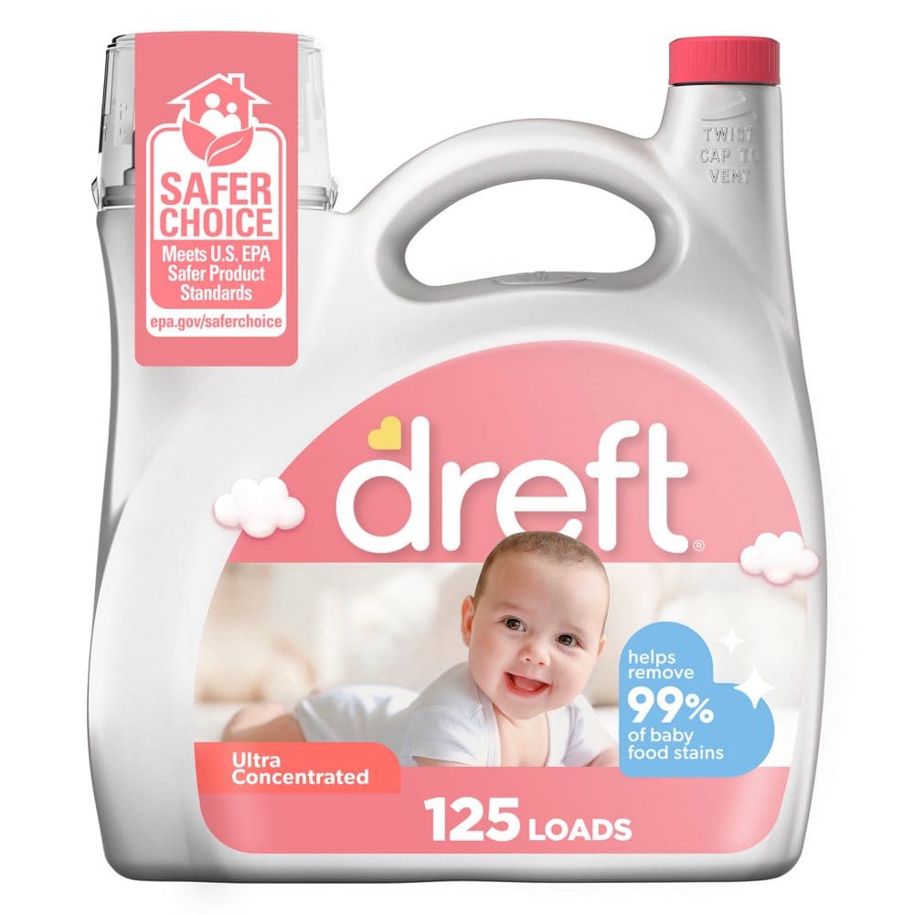 Dreft Ultra Concentrated Liquid Baby Laundry Detergent (125 Loads 170 fl. oz.) - Back-to-class essentials - Dreft