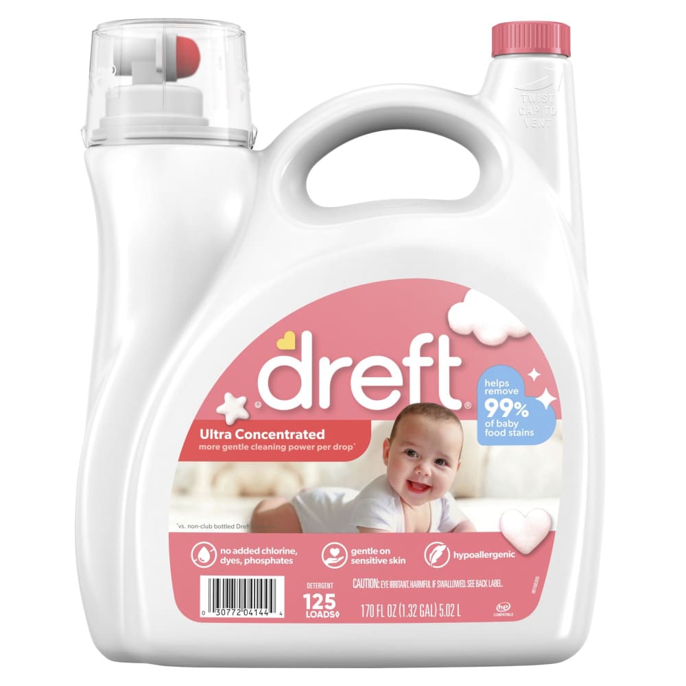 Dreft Ultra Concentrated Liquid Baby Laundry Detergent 125 Loads 170 fl. oz. - Home/Grocery Household & Pet/Cleaning & Household