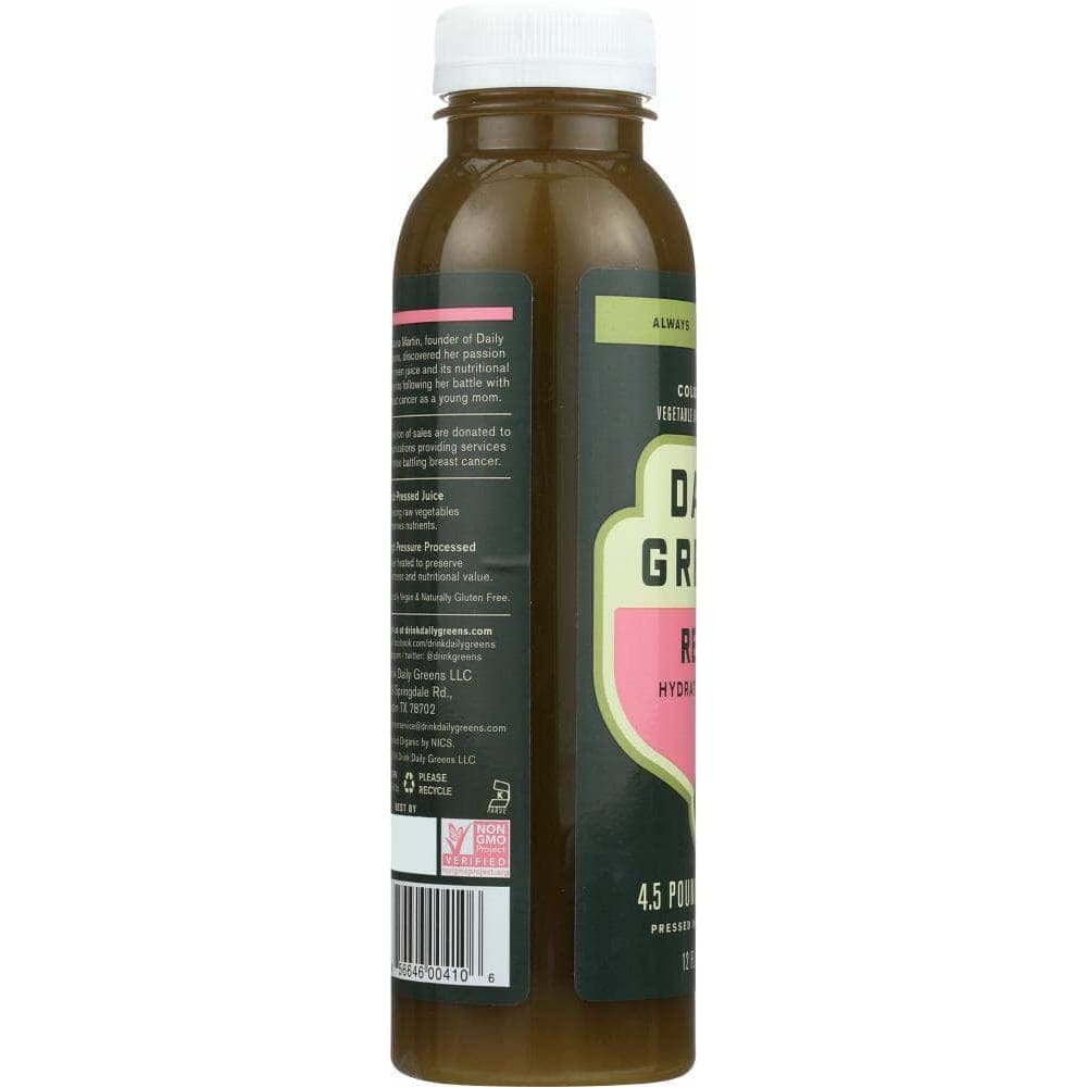 Daily Greens Drink Daily Greens Renew Hydrating Greens Cold Pressed Juice, 12 oz