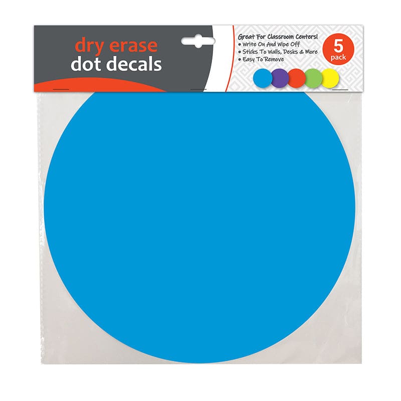 Dry Erase Dot Decals 5/Pk Asst 11In (Pack of 6) - Dry Erase Sheets - C-Line Products Inc