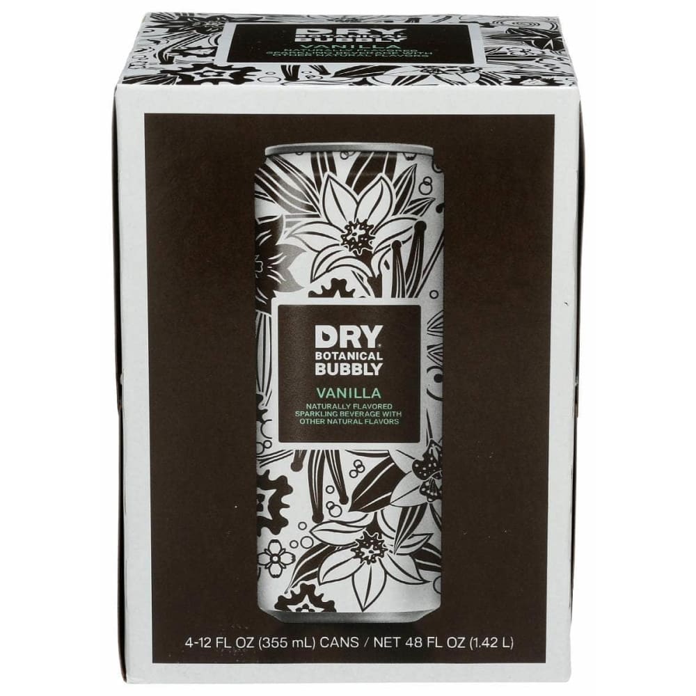 DRY SODA DRY SODA Vanilla Botanical Bubbly 4Pack Cans, 48 oz