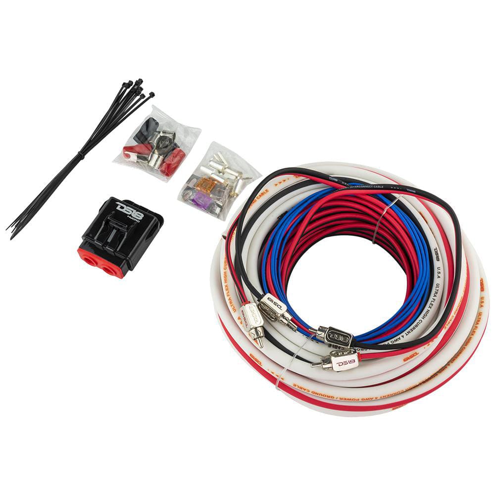 DS18 Hydro Power Amplifier Install Kit - 4GA - Electrical | Accessories - DS18