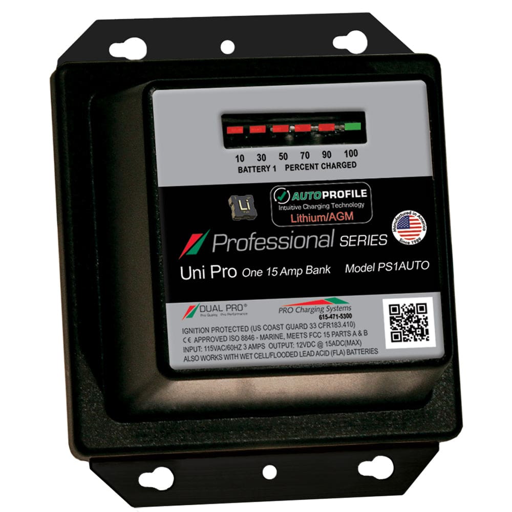 Dual Pro PS1 Auto 15A - 1-Bank Lithium/ AGM Battery Charger - Electrical | Battery Chargers - Dual Pro