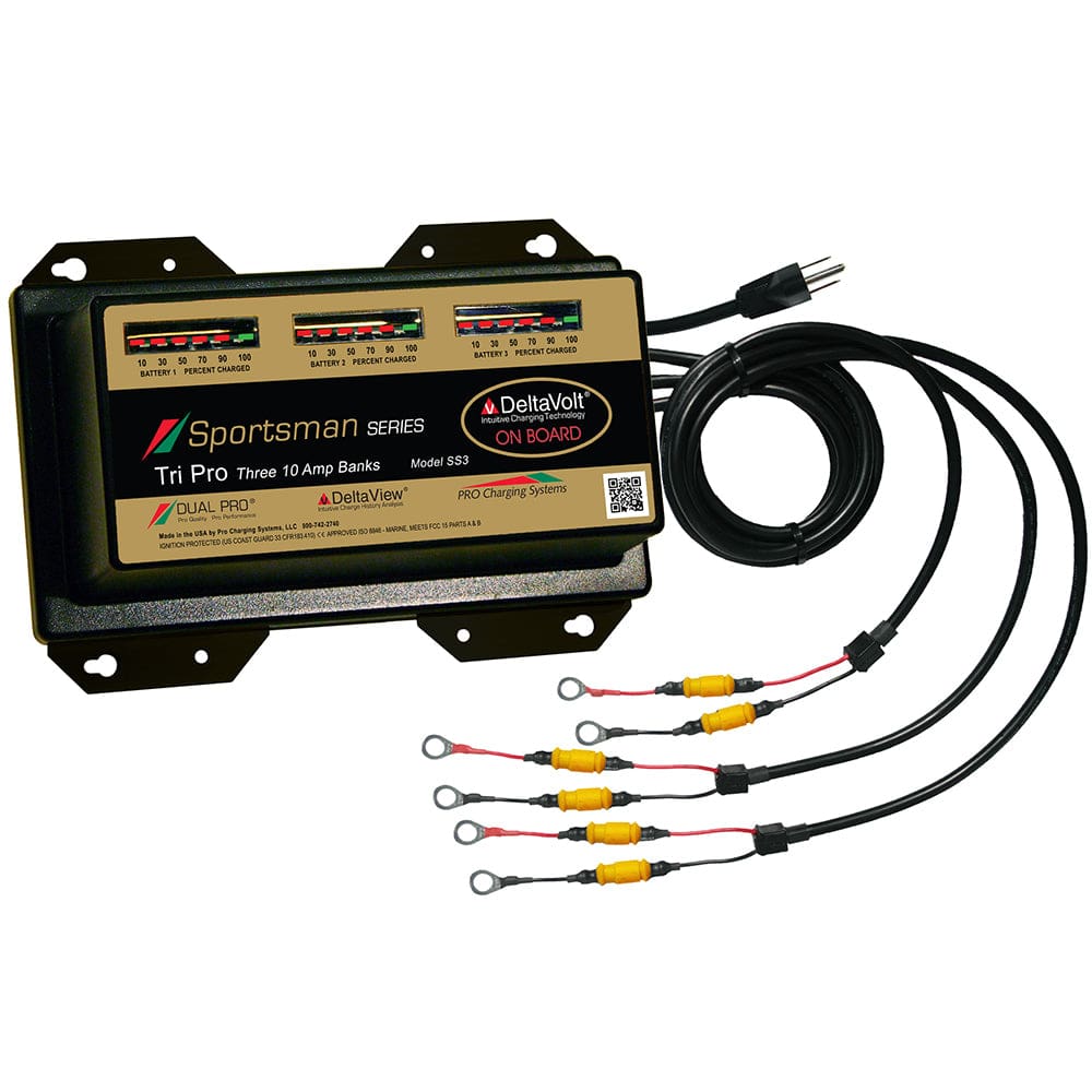 Dual Pro Sportsman Series Battery Charger - 30A - 3-10A-Banks - 12V-36V - Electrical | Battery Chargers - Dual Pro
