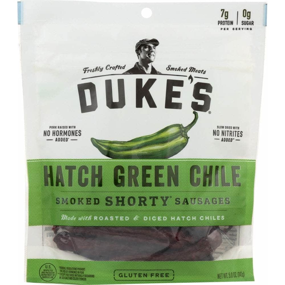 Dukes Dukes Hatch Green Chile Shorty Smoked Sausage, 5 oz