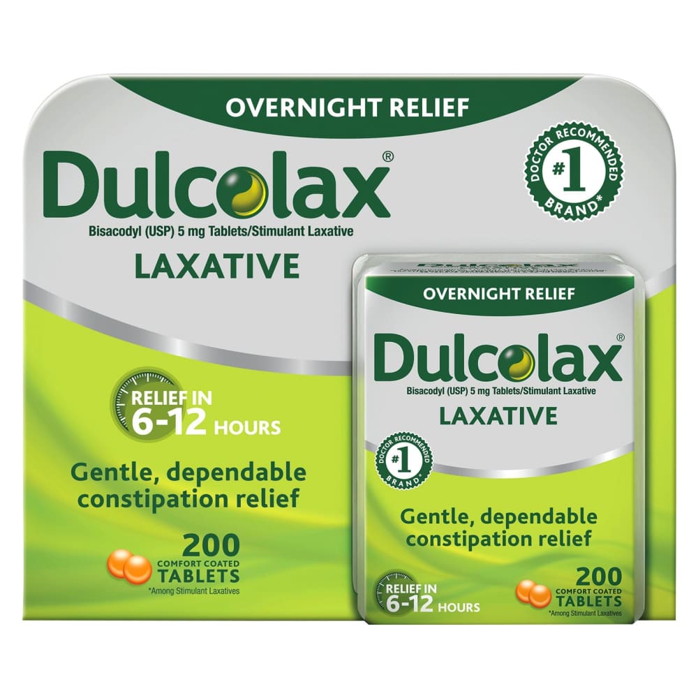 Dulcolax Overnight Relief Laxative Tablets 200 ct. - Home/Health & Beauty/Medicine Cabinet/Digestive Health/ - Unbranded