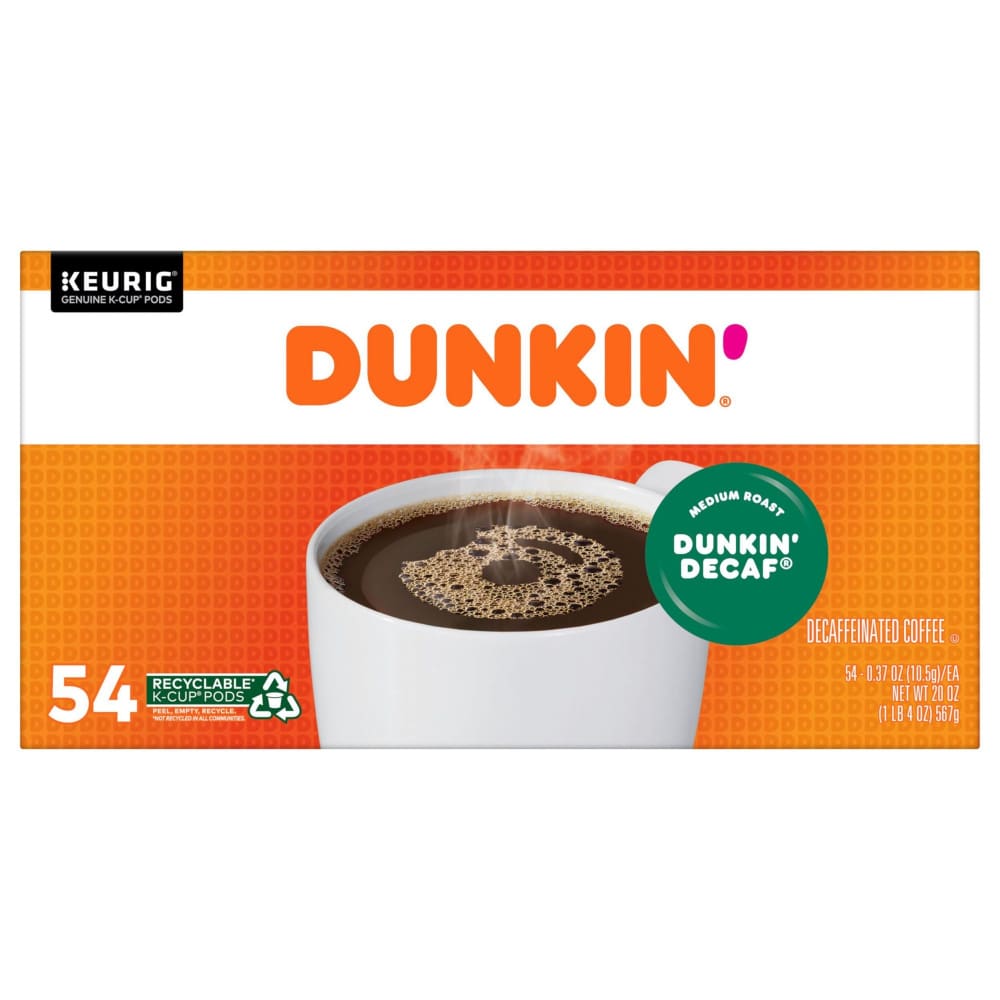 Dunkin’ Donuts Original Blend Decaf K-Cup Pods 54 ct. - Dunkin’
