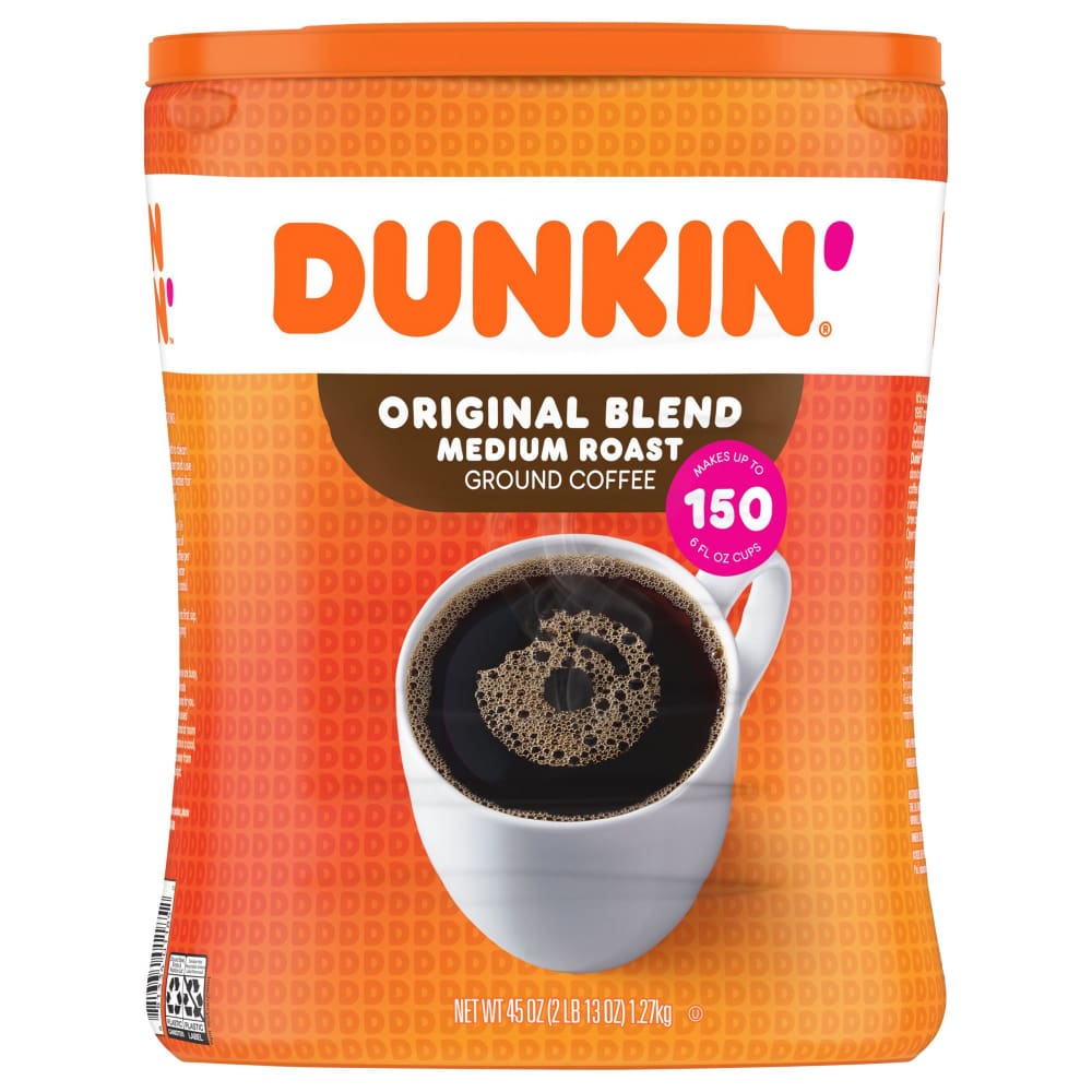 Dunkin’ Dunkin’ Donuts Original Blend Medium Roast Ground Coffee 45 oz. - Home/Grocery Household & Pet/Coffee Tea & Creamer/Coffee/ -