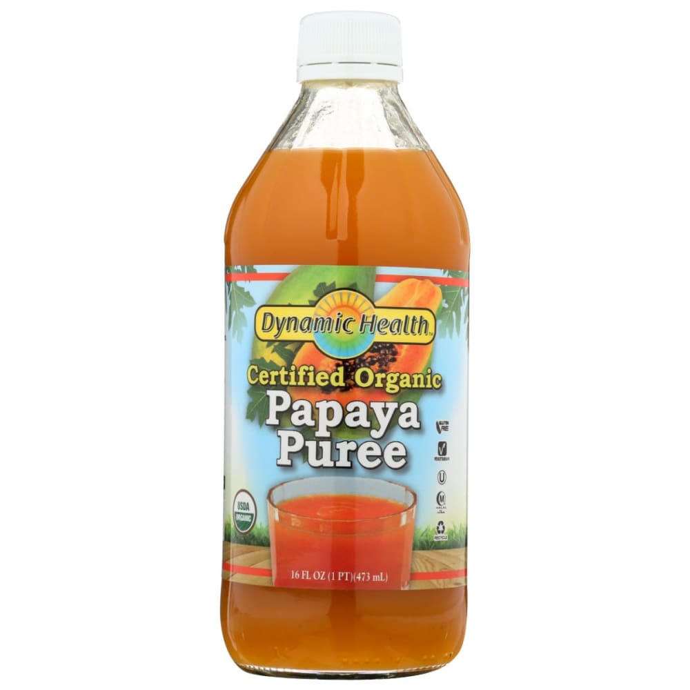 DYNAMIC HEALTH: Supplement Papaya Puree 16 FO (Pack of 3) - DYNAMIC HEALTH