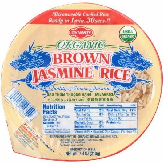 DYNASTY Dynasty Organic Brown Jasmine Rice, 7.4 Oz