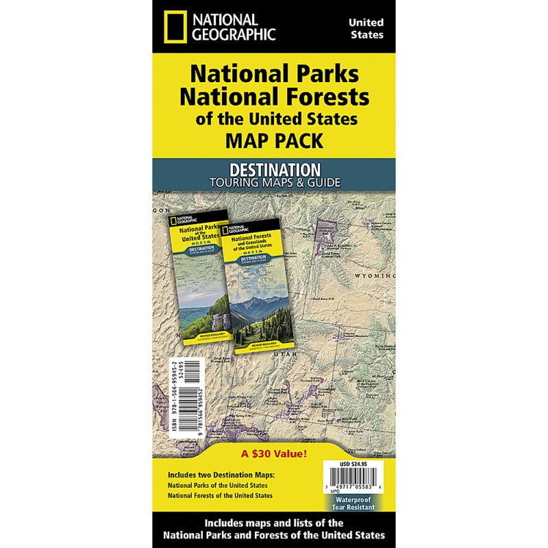 National Parks & National Forest Us Map Pack Bundle
