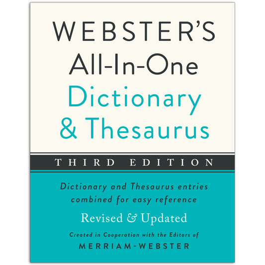 Websters All-In-One Dictionary & Thesaurus Third Edition (Pack of 2)