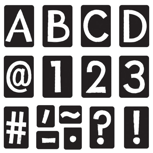 Black 4In Tiles Uppercase Letters (Pack of 3)