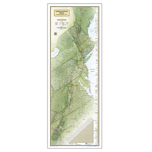 Appalachian Trail Map Laminated