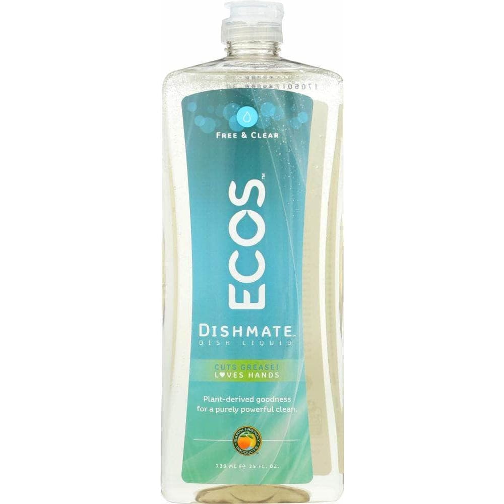 Ecos Earth Friendly Ecos Dishmate Dish Liquid Free and Clear, 25 oz