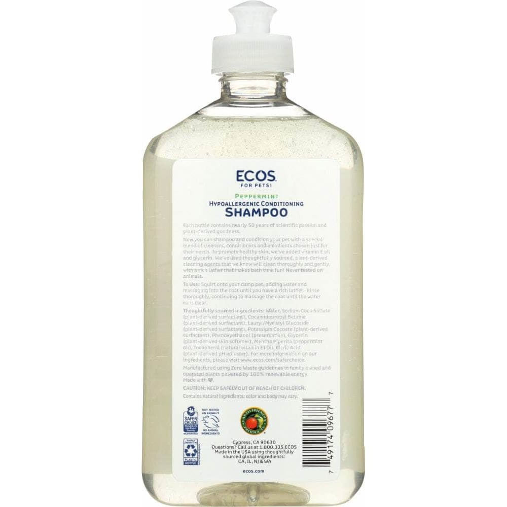 ECOS Earth Friendly For Pets Shampoo Peppermint, 17 Fl Oz