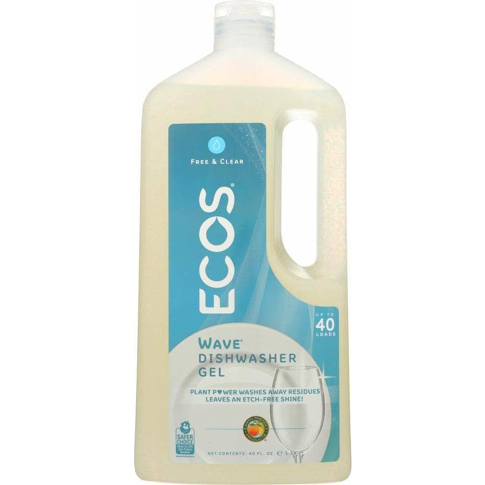 Ecos Earth Friendly Wave Dishwasher Gel Free and Clear, 40 oz