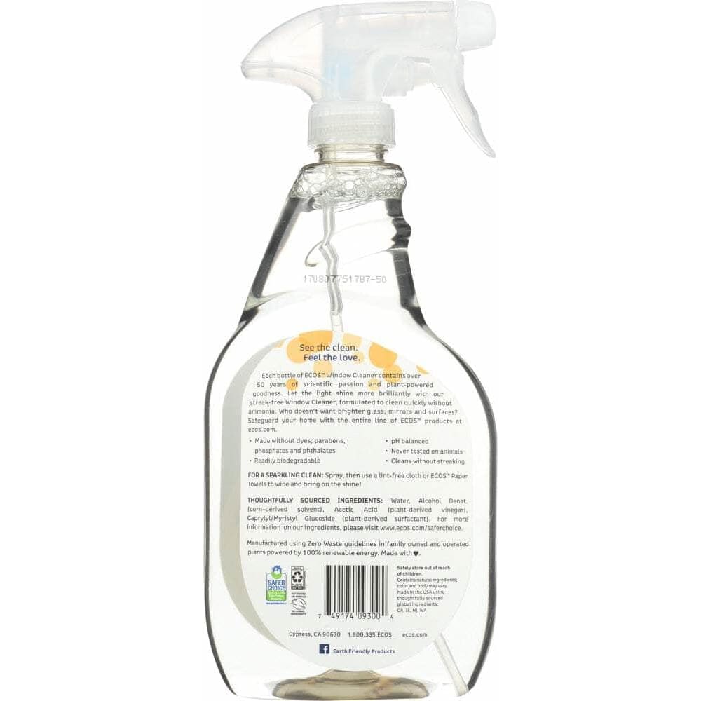 Ecos Earth Friendly Window Cleaner with Vinegar, 22 oz