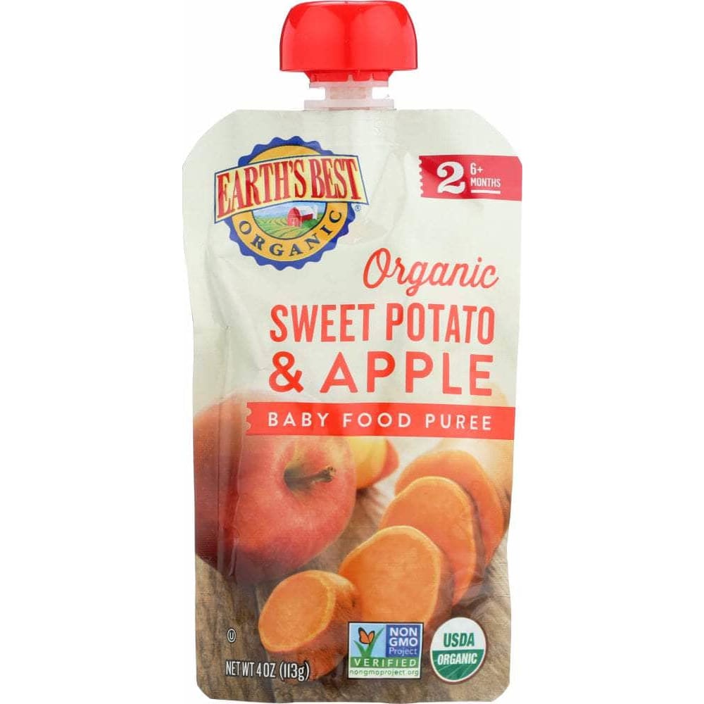 Earths Best Earths Best Sweet Potato Apple Baby Food Puree, 4 oz
