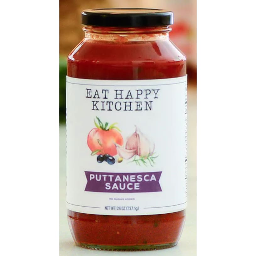 EAT HAPPY KITCHEN: Sauce Puttanesca 26 OZ (Pack of 3) - EAT HAPPY KITCHEN