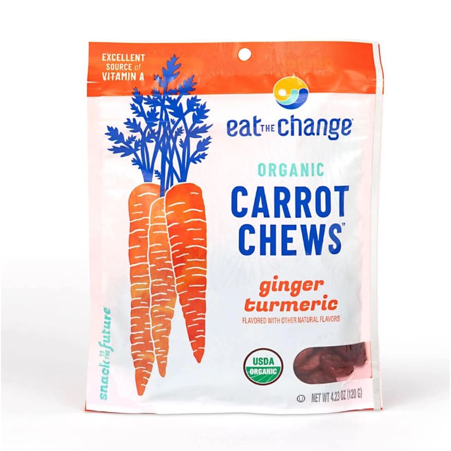 EAT THE CHANGE: Organic Carrot Chews Ginger Turmeric 4.2 oz (Pack of 4) - EAT THE CHANGE