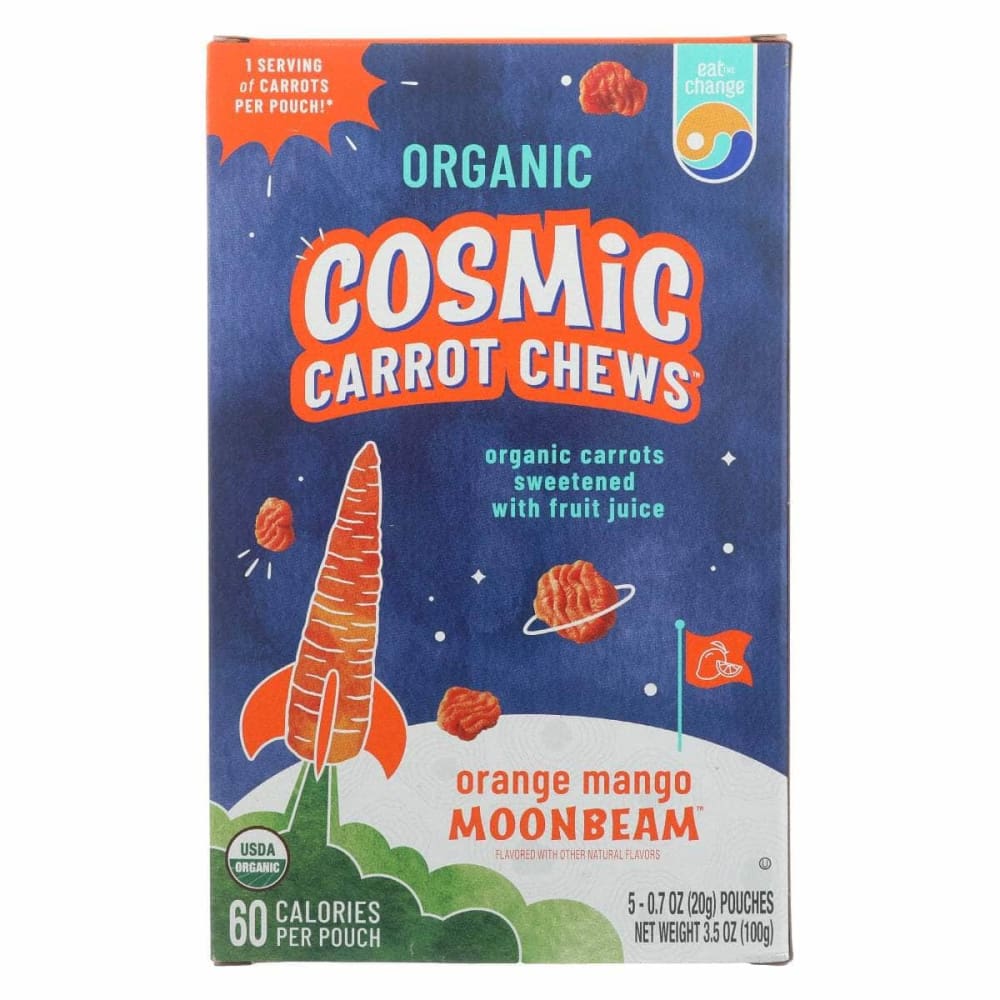 EAT THE CHANGE Grocery > Snacks > Fruit Snacks EAT THE CHANGE Organic Orange Mango Cosmic Carrot Chews, 3.5 oz
