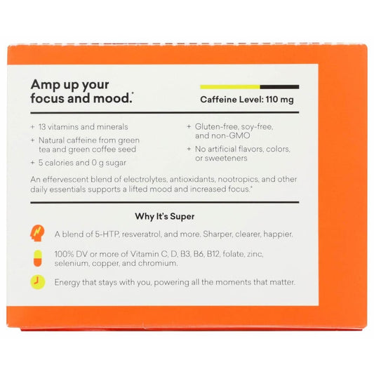 EBOOST EBOOST Super Powder Mind Plus Body Energizer Orange Flavor, 3.8 oz