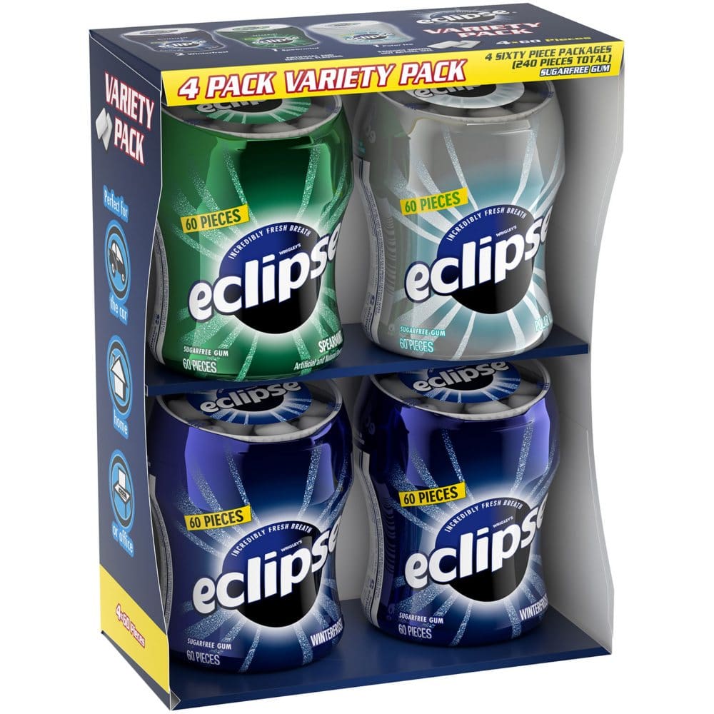 Eclipse Gum Bottle Variety Pack (60 ct. 4 pks.) - Bulk Pantry - Eclipse