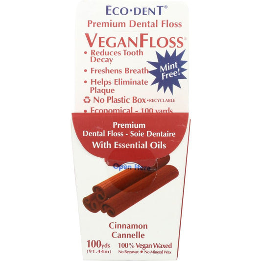 ECO DENT: Vegan Floss Cinnamon 100 yd (Pack of 5) - Bath & Body > Natural Body Care > Dental Care - ECO DENT