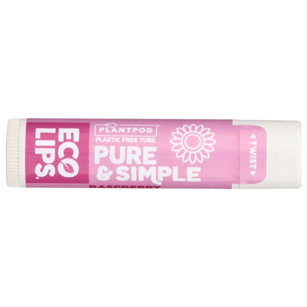 ECO LIPS: Lip Balm Rspbry Pure Smpl 0.15 oz - Beauty & Body Care > Skin Care > Lip Balm - Eco Lips