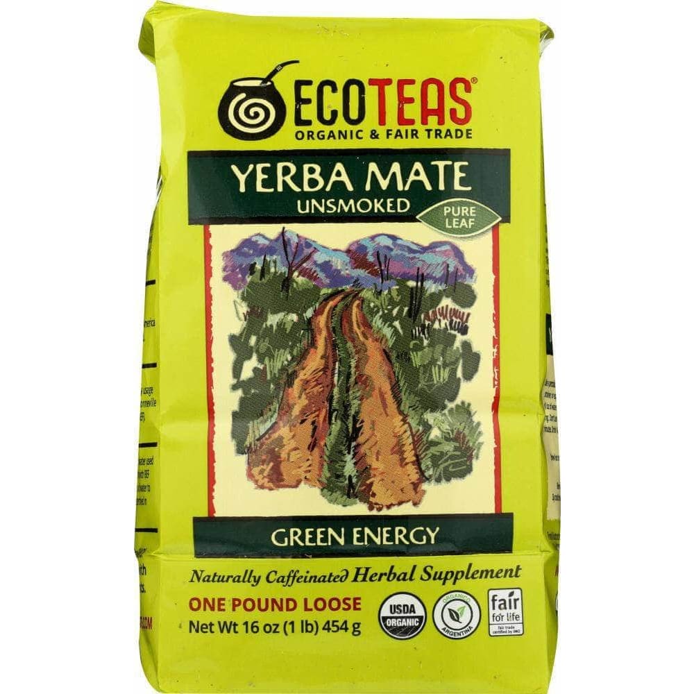 Ecoteas Eco Tea Organic Yerba Mate Tea Loose, 16 oz