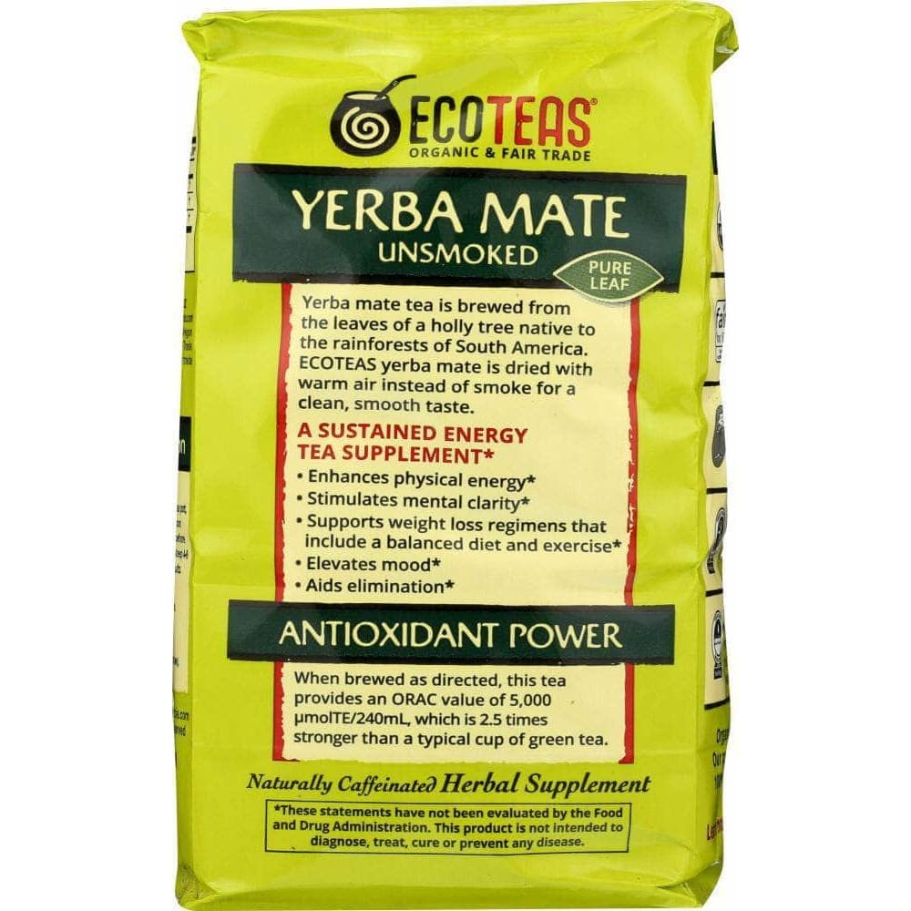 Ecoteas Eco Tea Organic Yerba Mate Tea Loose, 16 oz