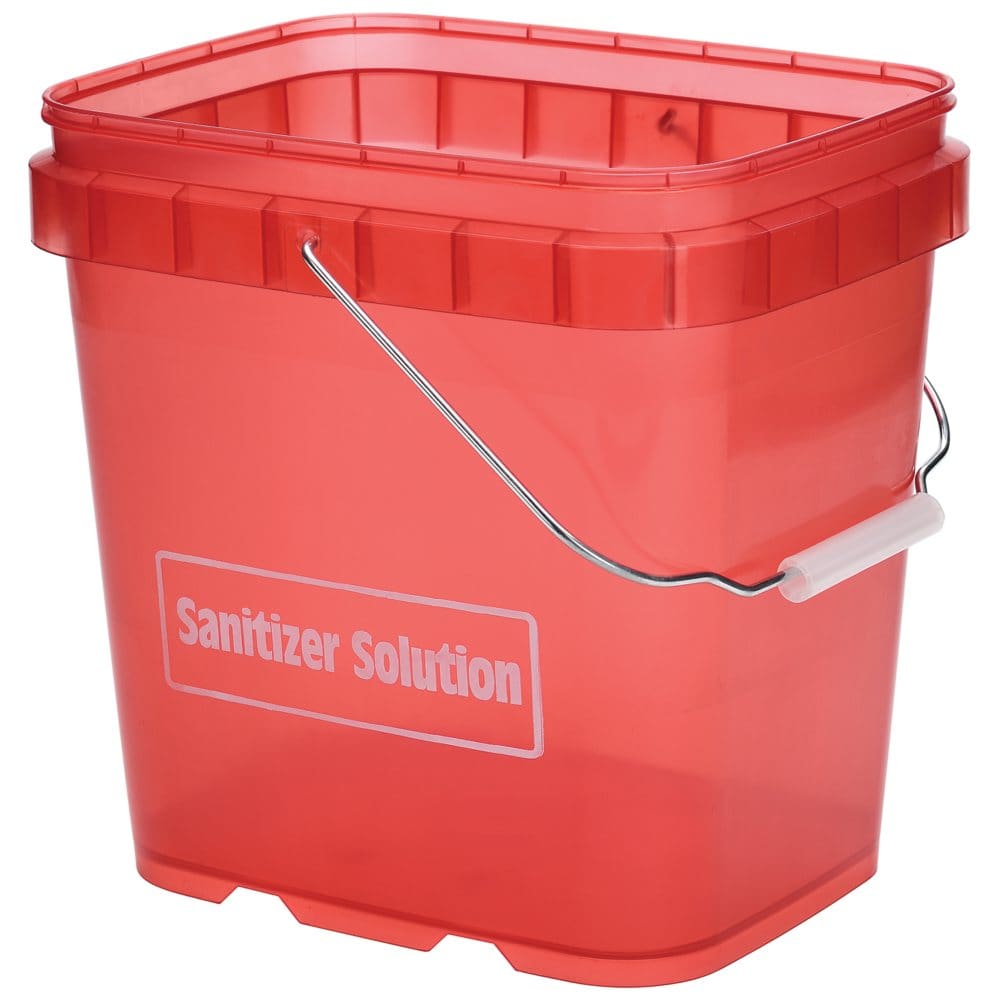 Ecolab Plastic Commercial Sanitizer Pail Red (6 qt.) (Pack of 2) - Cleaning Supplies - Ecolab