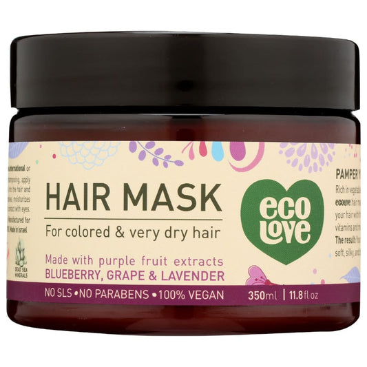 ECOLOVE:Vegan Purple Hair Mask 11.8 oz - Beauty & Body Care > Hair Care > Hair & Scalp Treatments - Ecolove