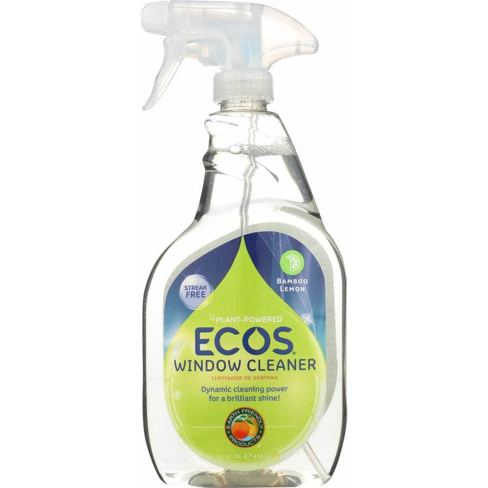 Ecos Bamboo Lemon Window Cleaner, 22 Oz (Case of 4) | ShelHealth