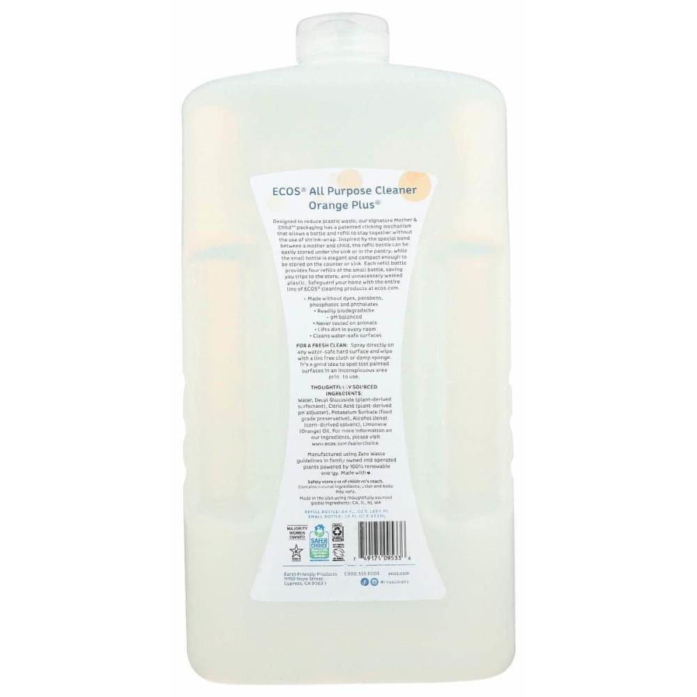 Ecos Mother And Child All Purpose Cleaner Orange Plus Refill Kit, 80 Oz