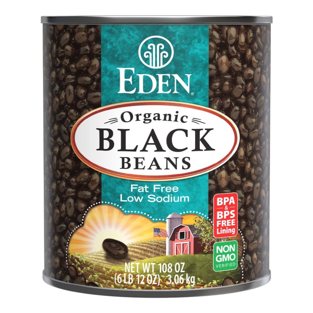 EDEN FOODS: Black Beans Organic 108 OZ - EDEN FOODS