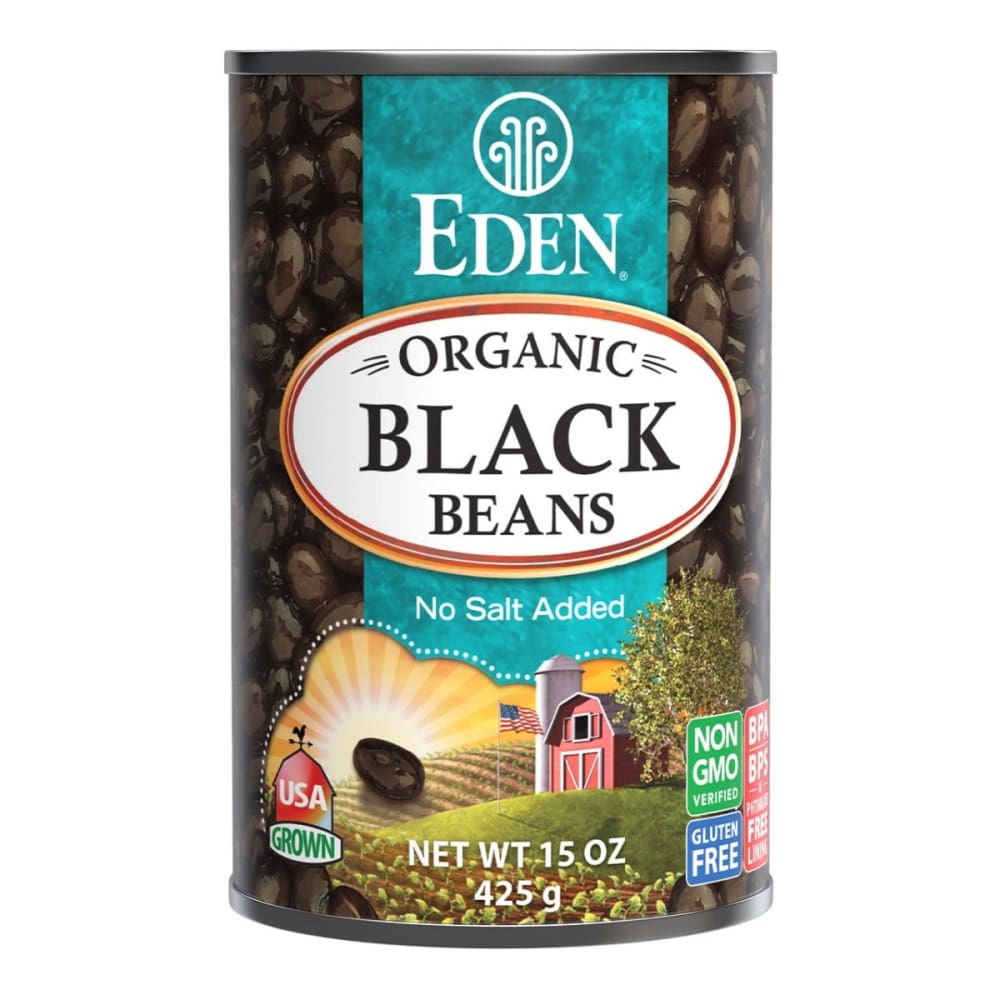 EDEN FOODS: Black Beans Organic 15 OZ (Pack of 5) - EDEN FOODS