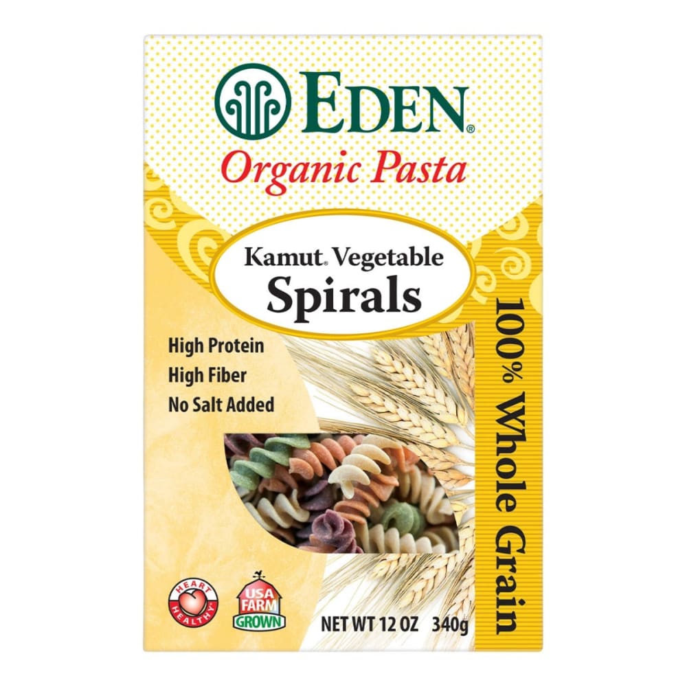 EDEN FOODS: Kamut Vegetable Spirals Whole Grain 12 OZ (Pack of 4) - EDEN FOODS
