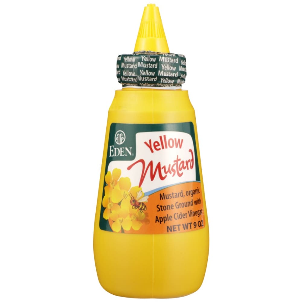 EDEN FOODS: Organic Yellow Mustard Squeeze 9 oz (Pack of 5) - EDEN FOODS