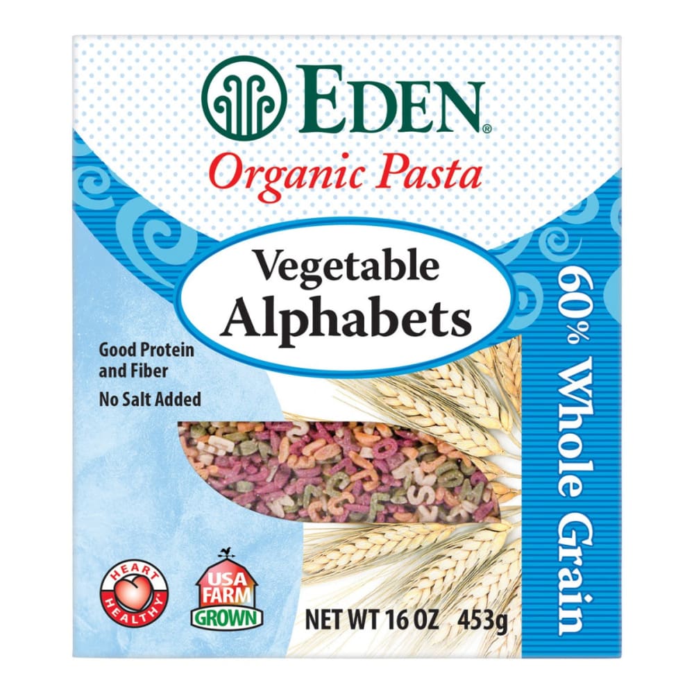EDEN FOODS: Pasta Vegetable Alphabets Organic 16 OZ (Pack of 4) - EDEN FOODS
